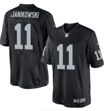 Men's Nike Oakland Raiders 11 Sebastian Janikowski Limited Black Team Color NFL Jersey