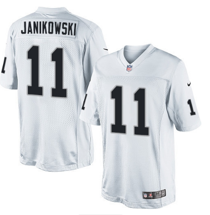 Men's Nike Oakland Raiders 11 Sebastian Janikowski Limited White NFL Jersey