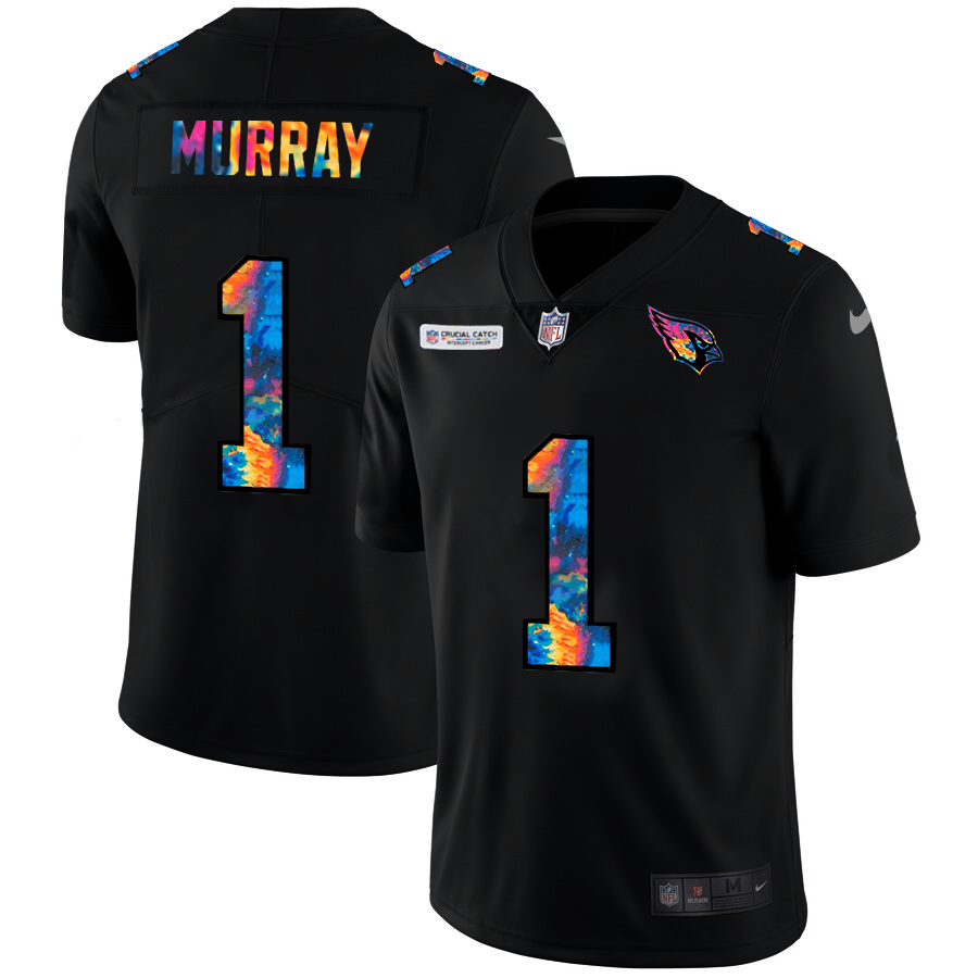 Arizona Cardinals #1 Kyler Murray Men's Nike Multi-Color Black 2020 NFL Crucial Catch Vapor Untouchable Limited Jersey