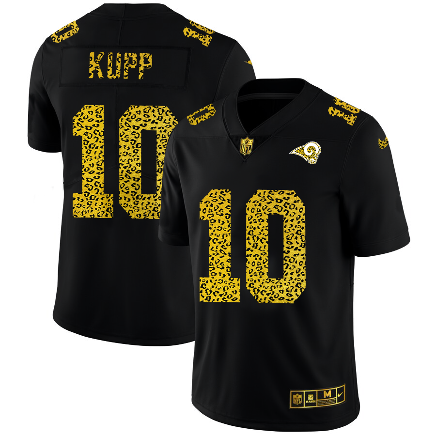 Los Angeles Rams #10 Cooper Kupp Men's Nike Leopard Fashion Vapor Limited NFL Jersey Black