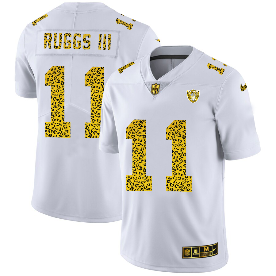 Las Vegas Raiders #11 Henry Ruggs III Men's Nike Flocked Leopard Vapor Limited NFL Jersey White