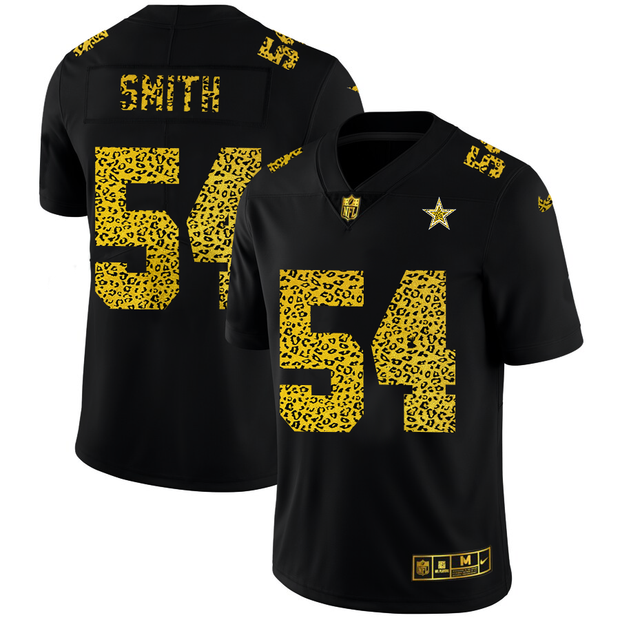 Dallas Cowboys #54 Jaylon Smith Men's Nike Leopard Fashion Vapor Limited NFL Jersey Black