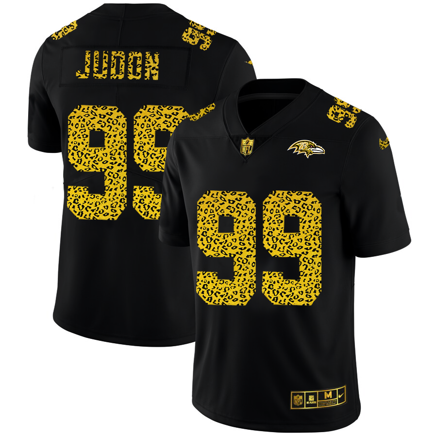 Baltimore Ravens #99 Matthew Judon Men's Nike Leopard Fashion Vapor Limited NFL Jersey Black