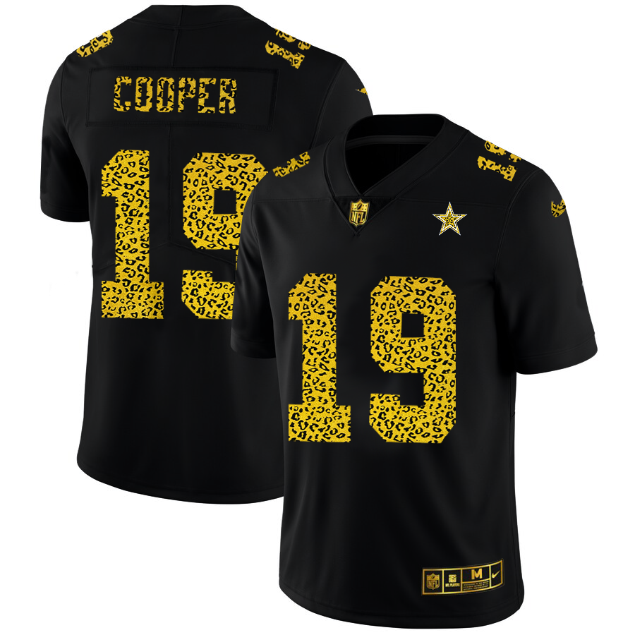 Dallas Cowboys #19 Amari Cooper Men's Nike Leopard Fashion Vapor Limited NFL Jersey Black