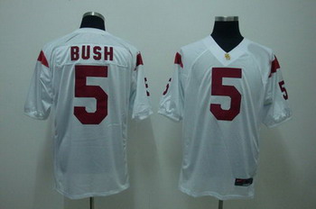 USC Trojans 5 Bush White NCAA Jerseys