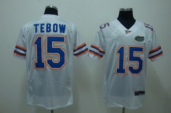 Florida Gators 15 TEBOW white NCAA Jerseys