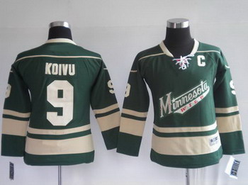 Minnesota Wild 9 KOIVU greed kids Jerseys For Sale