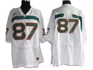 Miami Hurricanes 87 Wayne white NCAA Jerseys