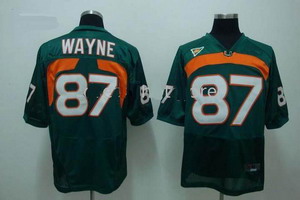 Miami Hurricanes 87 Wayne green NCAA Jerseys