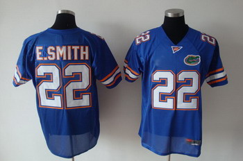 Florida Gators 22 E.Smith Blue NCAA Jerseys