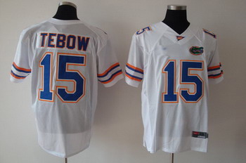 Florida Gators 15 tebow white NCAA Jerseys