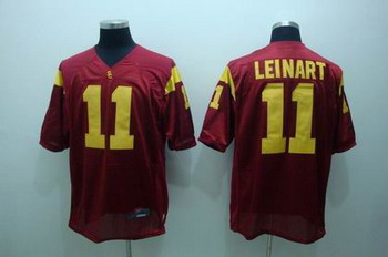 USC Trojans 11 Leinart Red NCAA Jerseys