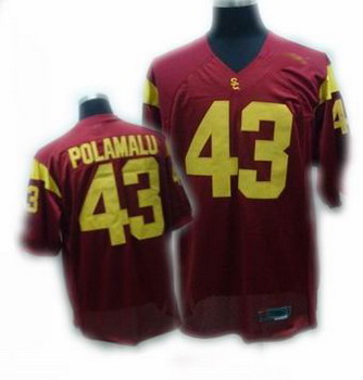 USC Trojans 43 Troy Polamalu red NCAA Jerseys