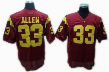 USC Trojans 33 ALLEN RED NCAA Jerseys