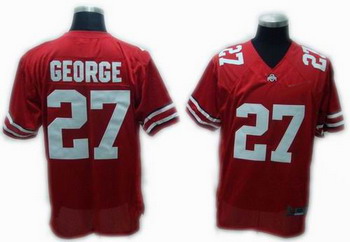 Ohio State Buckeyes 27 GEORGE RED NCAA Jerseys