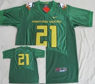 Oregon Ducks 21 LaMichael James Green Fighting NCAA Football Jerseys