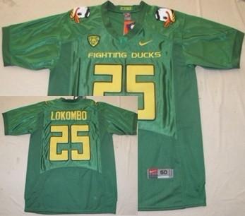 Oregon Ducks 25 Boseko Lokombo Green Fighting NCAA Football Jerseys