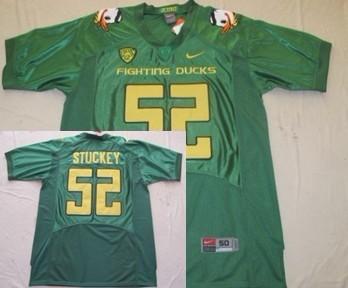 Oregon Ducks 52 Dewitt Stuckey Green Fighting NCAA Football Jerseys