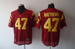 USC Trojans 47 Clay Matthews red NCAA Jerseys