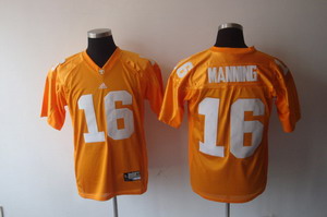 Tennessee Volunteers College 16 Peyton Manning Yellow NCAA Jerseys