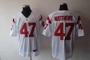 USC Trojans 47 Clay Matthews white NCAA Jerseys