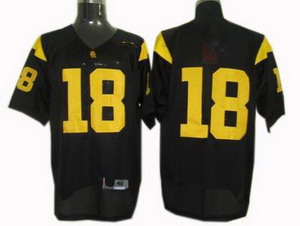 USC Trojans 18 Black NCAA Jerseys