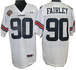 Auburn Tigers 90 Nick Fairley White NCAA Jerseys