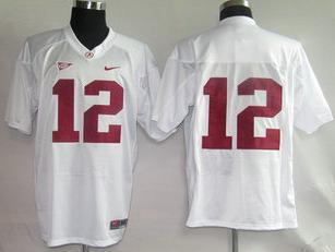 Alabama Crimson Tide 12 Joe Namath White NCAA Jerseys