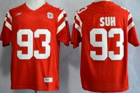 Nebraska Cornhuskers 93 Ndamukong Suh Red College Football NCAA Jersey