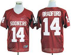 Oklahoma Sooners 14 Sam Bradford Red College Football NCAA Jersey