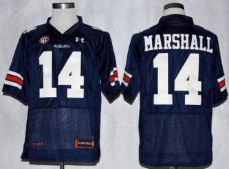 Auburn Tigers 14 Nick Marshall Blue College Football Authentic NCAA Jerseys