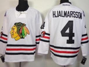 Chicago Blackhawks 4 Nikals Hjalmarsson White 2015 Winter Classic Stitched NHL Hockey Jersey