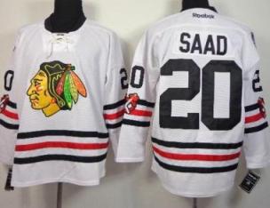 Chicago Blackhawks #20 Brandon Saad White 2015 Winter Classic Stitched Hockey Jersey