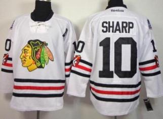 Chicago Blackhawks #10 Patrick Sharp White Stitched 2015 Winter Classic Hockey Jersey