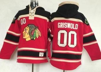 Chicago Blackhawks #00 Clark Griswold Red Lace-Up NHL Jersey Hoodie