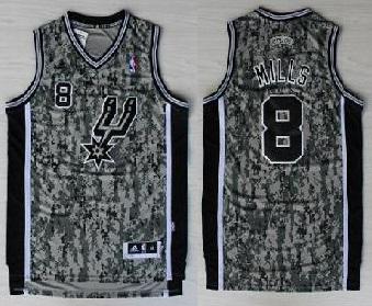 San Antonio Spurs 8 Patrick Mills Camo Revolution 30 Swingman NBA Jerseys