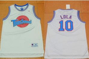 Space Jam Tune Squad #10 Lola Bunny White Stitched NBA Jersey