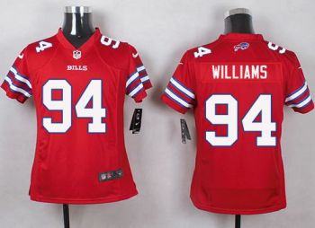 Youth Nike Bills #94 Mario Williams Red Stitched NFL Limited Rush Jersey