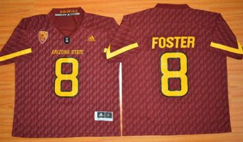 Arizona State Sun Devils #8 D. J. Foster New Red Stitched NCAA Basketball Jersey