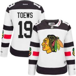 Women Chicago Blackhawks #19 Jonathan Toews White 2016 Stadium Series Stitched NHL Jersey