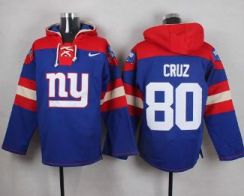 Nike New York Giants #80 Victor Cruz Royal Blue Player Pullover NFL Hoodie