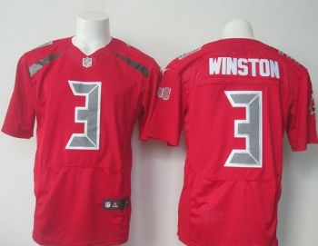 Nike Tampa Bay Buccaneers #3 Jameis Winston Red Men's Stitched NFL Elite Rush Jersey