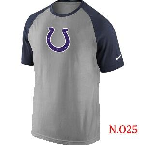 Mens Indianapolis Colts Ash Tri Big Play Raglan T-Shirt Grey- Navy