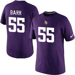 Mens Minnesota Vikings #55 BARR Mens Player Pride Name & Number T-Shirt ?C Purple