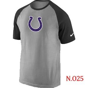 Mens Indianapolis Colts Ash Tri Big Play Raglan T-Shirt Grey- Black