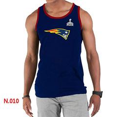 Mens NFL New England Patriots Super Bowl XLIX Sideline Legend Authentic Logo men Tank Top D.Blue 2