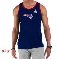 Mens NFL New England Patriots Super Bowl XLIX Sideline Legend Authentic Logo mens Tank Top D.Blue