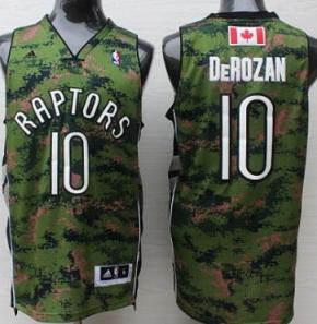 Toronto Raptors #10 DeMar DeRozan Special Canadian Forces Fourth Jersey