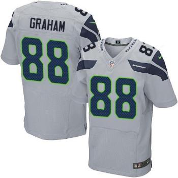 Nike Seattle Seahawks #88 Jimmy Graham Grey Alternate Men's Stitched NFL Elite Jersey