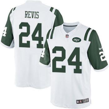 Nike New York Jets #24 Darrelle Revis White Men's Stitched NFL Limited Jersey